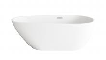  BT30267GW-BNK - 67 inch Bathtub in Glossy White with Brushed Nickel Trim