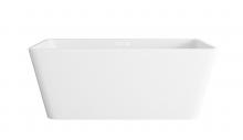 Elegant BT30659GW-WHT - 59 inch Bathtub in Glossy White with Polished White Trim