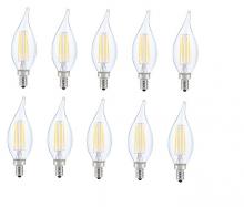  E12LED106-10PK - LED E12 Candelabra, Flame Tip, 2700k, 300 Degree, Cri80, Es, Ul, 6w, 40w Equivalent, 15000hrs