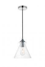  LD2244C - Destry 1 Light Chrome Pendant with Clear Glass