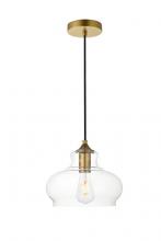  LD2246BR - Destry 1 Light Brass Pendant with Clear Glass