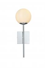  LD2360C - Neri 6 Inch Wall Sconce White Shade in Chrome