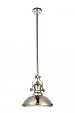  LD5001D13PN - Eamon Collection Pendant D13 H13.3 Lt:1 polished Nickel Finish