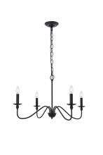  LD5006D30MB - Rohan 4 light Matte Black Pendant