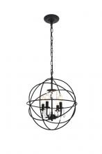  LD5055D16MB - Wallace 4 light Matte Black Pendant