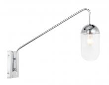  LD6176C - Kace 1 Light Chrome and Clear Glass Wall Sconce