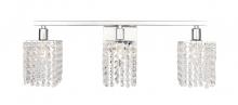  LD7011C - Phineas 3 light Chrome and Clear Crystals wall sconce