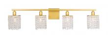  LD7012BR - Phineas 4 light Brass and Clear Crystals wall sconce