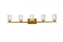  LD7029W41BR - Cassie 5 lights bath sconce in brass with clear shade