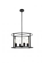  LD7057D20BK - Agnys 4 lights pendant in black