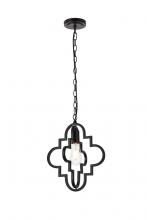  LD7062D12BK - Sandara 1 Light Pendant in Black