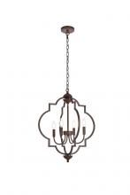  LD7065D20WOK - Sandara 4 Lights Pendant in Weathered Oak