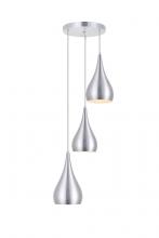  LDPD2000BN - Nora 3 Light Burnished Nickel Pendant