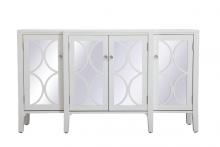  MF82001WH - 60 inch mirrored credenza in White