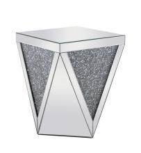  MF92008 - 18.5 inch Crystal End Table Silver Royal Cut Crystal