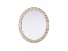  MR4C3642LN - Oval Cornhusk Mirror 36x42 in Linen White