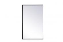  MR571728BLK - Metal Mirror Medicine Cabinet 17 Inchx28 Inch in Black