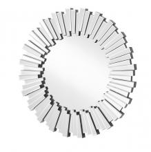  MR9139 - Sparkle 31.5 in. Contemporary Round Mirror in Clear