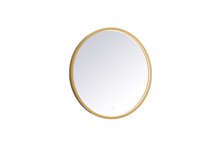  MRE6024BR - Pier 24 inch LED mirror with adjustable color temperature 3000K/4200K/6400K in brass