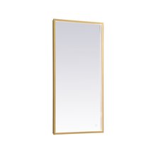  MRE62030BR - Pier 20x30 inch LED mirror with adjustable color temperature 3000K/4200K/6400K in brass