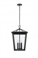  OD334H22BK - Oxford 7 inch Outdoor Pendant in Black