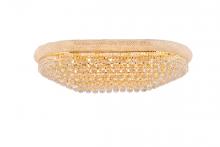  V1800F40SG/RC - Primo 24 Light Gold Flush Mount Clear Royal Cut Crystal