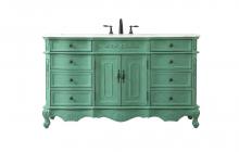  VF10160VM - 60 Inch Single Bathroom Vanity in Vintage Mint