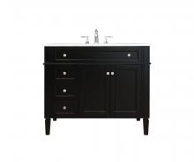  VF12540BK - 40 Inch Single Bathroom Vanity in Black