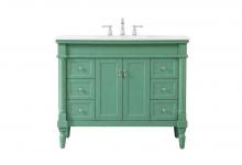  VF13042VM - 42 Inch Single Bathroom Vanity in Vintage Mint