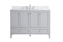  VF18048GR-BS - 48 Inch Single Bathroom Vanity in Grey with Backsplash