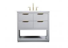  VF19236GR - 36 Inch Single Bathroom Vanity in Grey