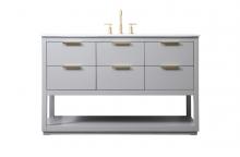 Elegant VF19254GR - 54 Inch Single Bathroom Vanity In Grey