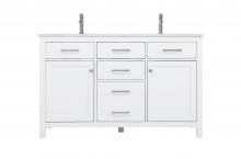  VF23354DWH - 54 Inch Double Bathroom Vanity in White