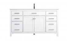  VF23360WH - 60 Inch Single Bathroom Vanity in White