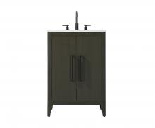  VF29324MMB - 24 Inch Single Bathroom Vanity In Mocha Brown