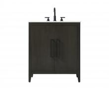  VF29330MMB - 30 Inch Single Bathroom Vanity In Mocha Brown