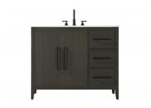  VF29342MMB - 42 Inch Single Bathroom Vanity In Mocha Brown