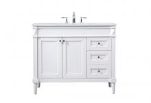  VF31842WH - 42 Inch Single Bathroom Vanity in White