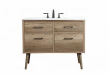  VF41042NT - 42 Inch Single Bathroom Vanity in Natural Oak