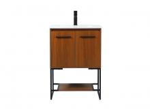  VF42524MTK - 24 Inch Single Bathroom Vanity in Teak