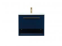  VF43524MBL - 24 Inch Single Bathroom Vanity in Blue