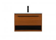  VF43530MTK - 30 Inch Single Bathroom Vanity in Teak