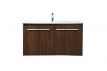  VF44536MWT - 36 Inch Single Bathroom Vanity in Walnut