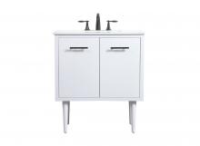  VF48030MWH - 30 Inch Single Bathroom Vanity in White