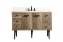  VF48048NT-BS - 48 Inch Single Bathroom Vanity in Natural Oak with Backsplash