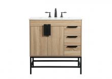  VF48832MW - 32 Inch Single Bathroom Vanity in Mango Wood