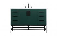 Elegant VF488W48MGN - 48 inch Single bathroom vanity in green