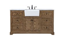  VF60260DW - 60 Inch Single Bathroom Vanity in Driftwood