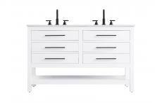  VF60554DWH - 54 inch Double Bathroom Vanity in White