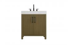  VF60630MCB - 30 inch Single Bathroom Vanity In Chestnut Brown